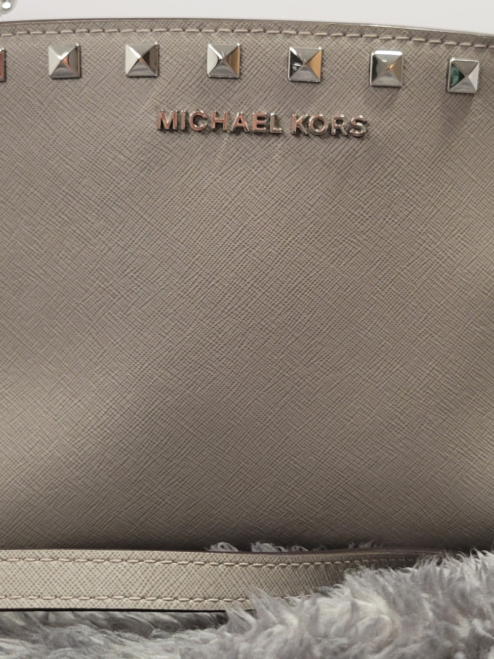 Michael Kors Women's Studded Crossbody in Light Taupe